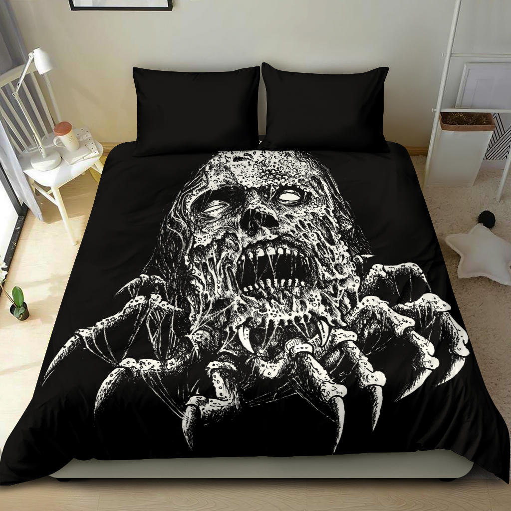 Skull Molted Zombie Claw 3 Piece Duvet Set