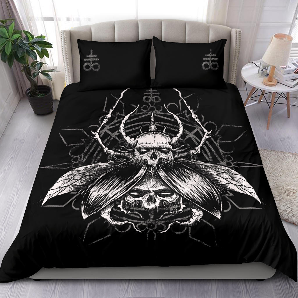 Skull Satanic Fly 3 Piece Duvet Set