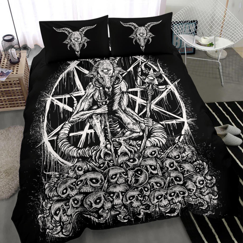 Satanic Goat Skull 3 Piece Duvet Set