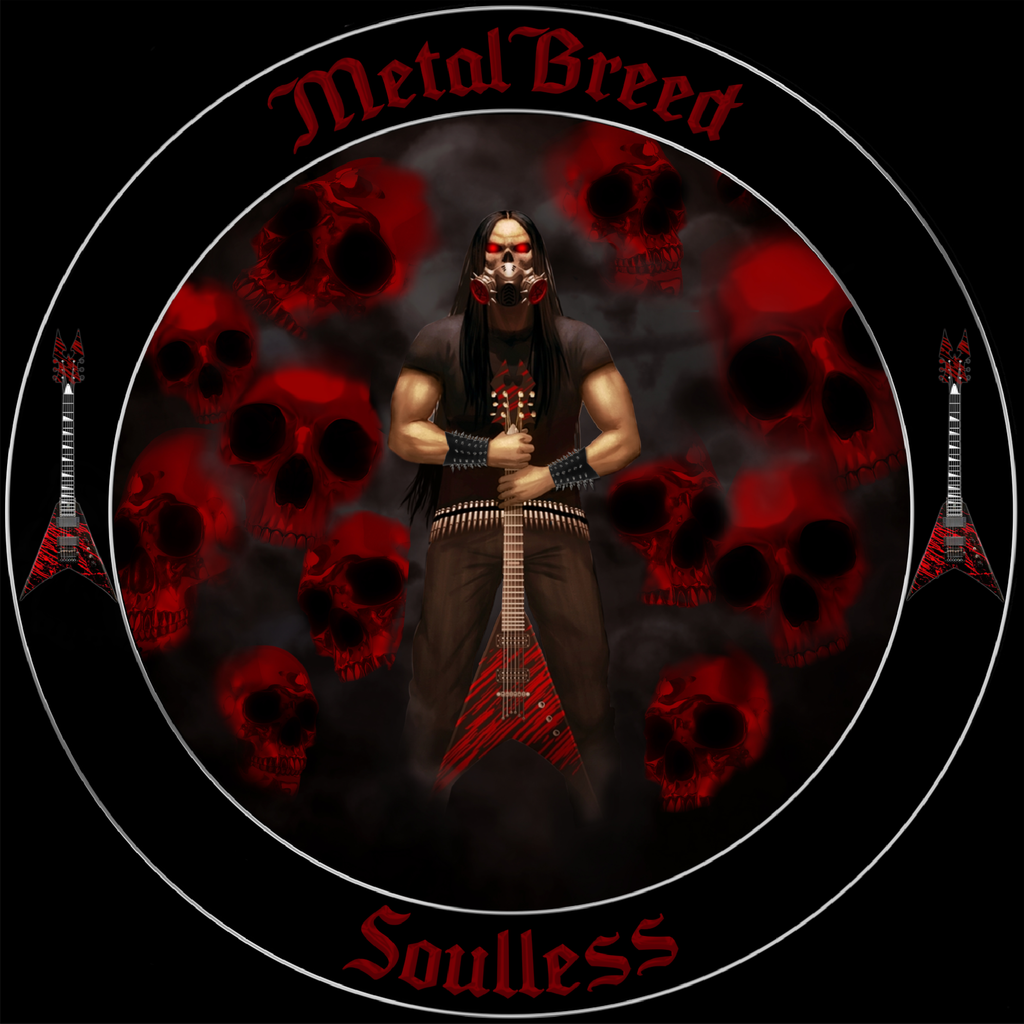 All Red Soulless Black Leather Black Link Black Metal Mesh