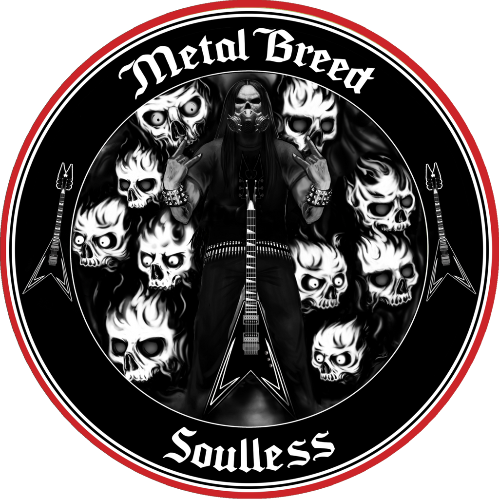 Soulless Black Link Black Leather White Leather Black Metal Mesh