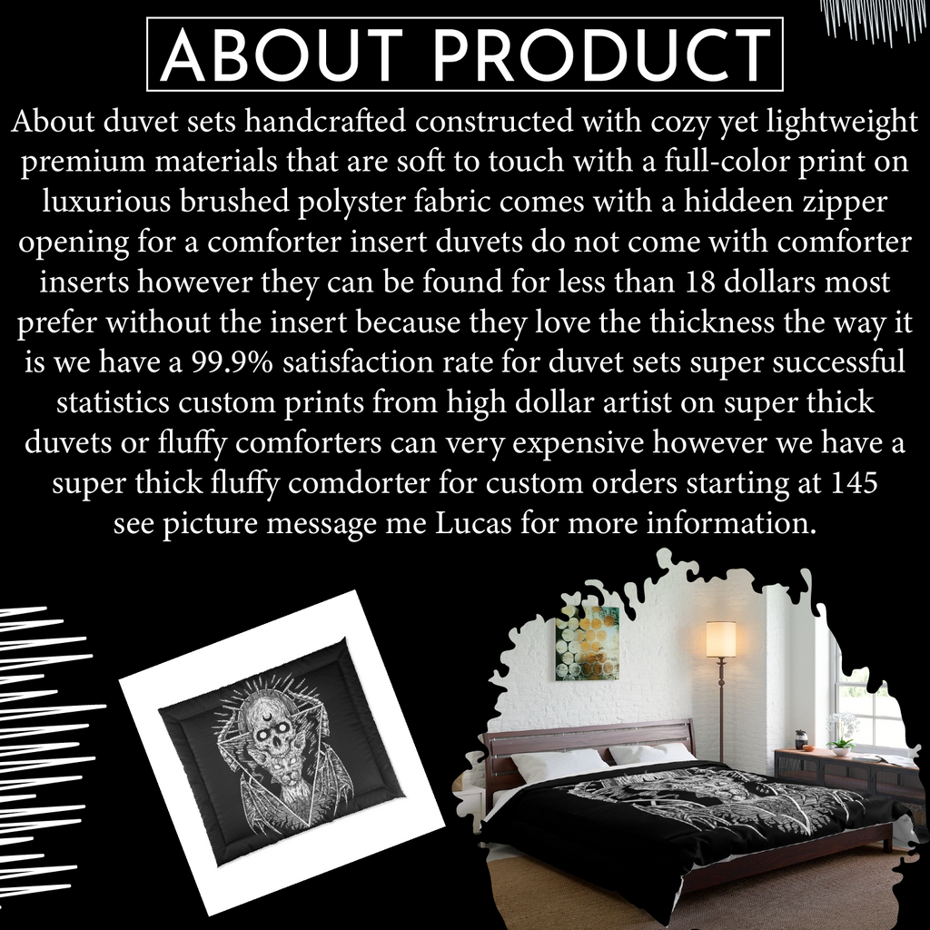 We Are Proud To Unleash The Only Real Ultimate Metalhead 3 Piece Duvet Set In The World Black And White