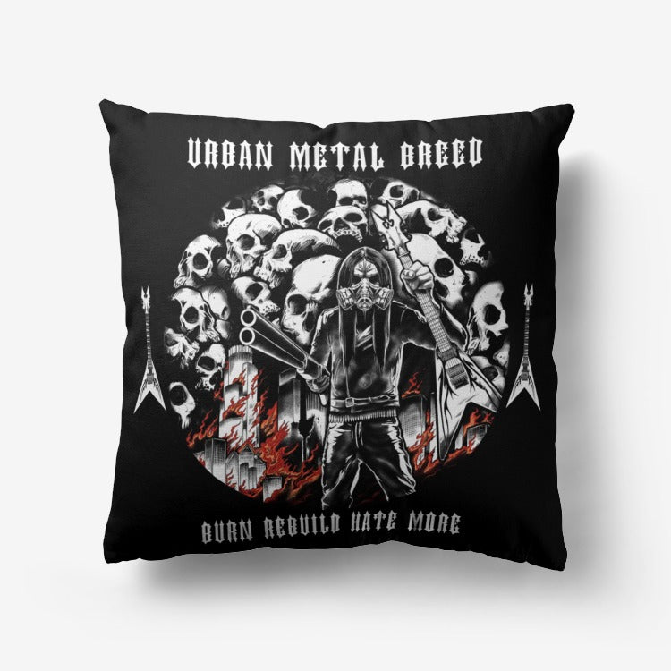 Urban Metal Breed Premium Hypoallergenic Throw Pillow