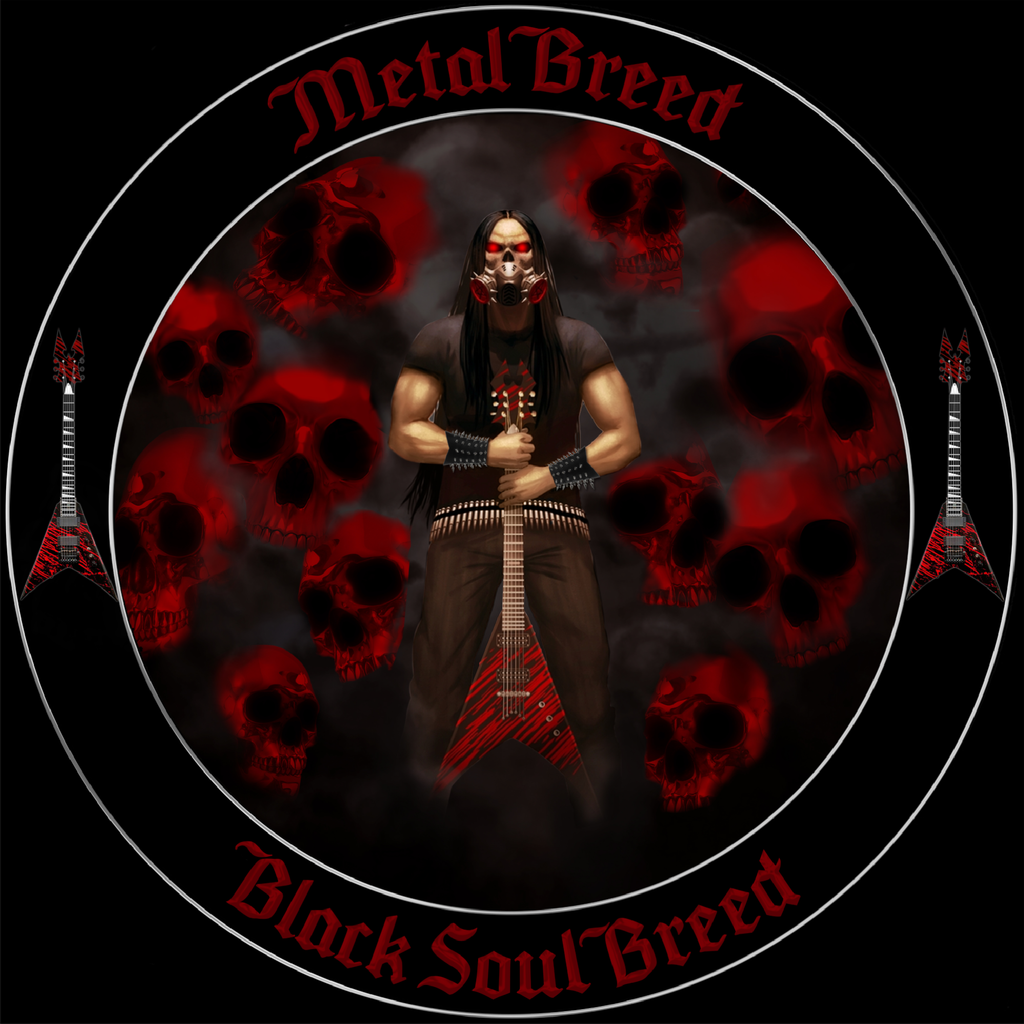 Black Soul All Red Black Leather Black Link Black Metal Mesh