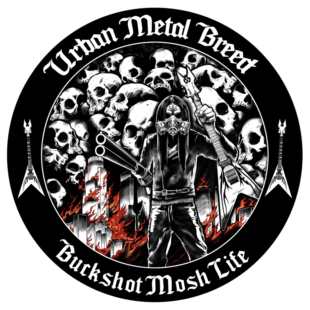 Urban Metal Breed Buckshot Mosh Life Black Leather White Leather Black Link Black Metal Mesh