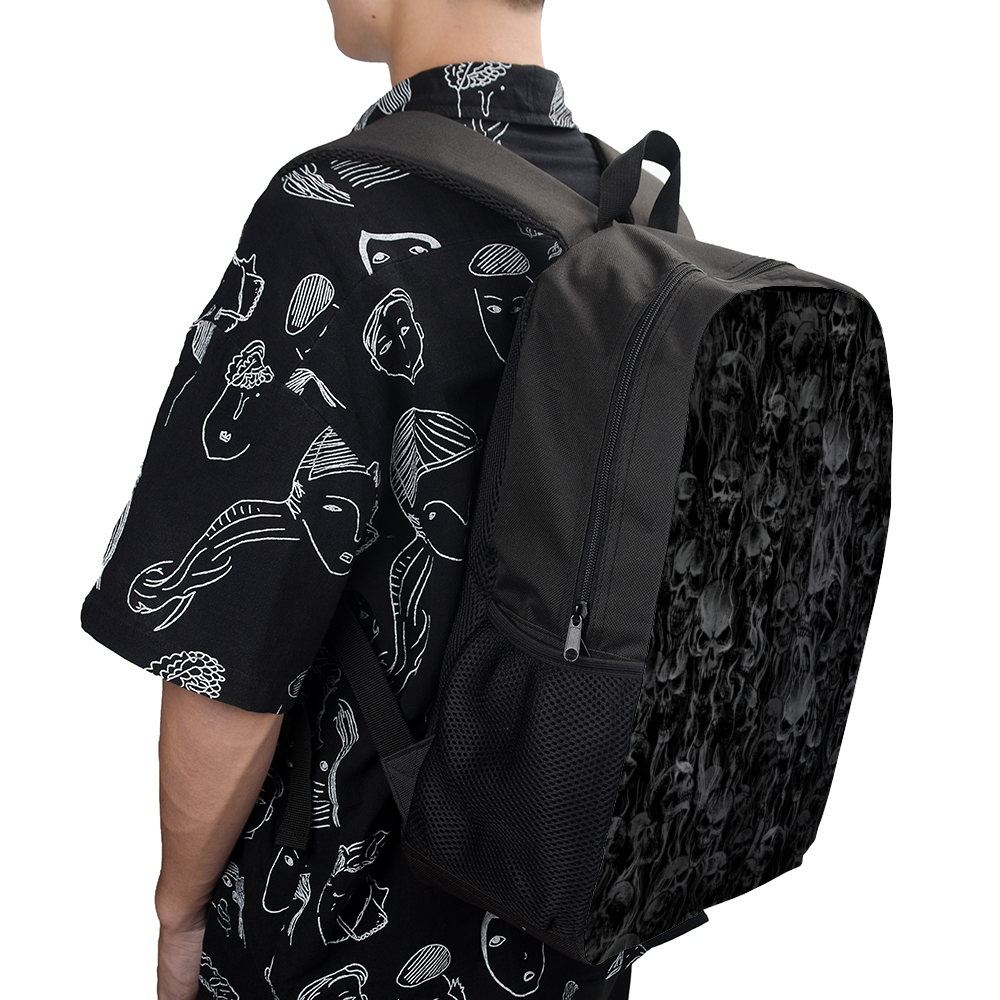 smoke skull  DZC Bag 17inch Travel Laptop Backpack