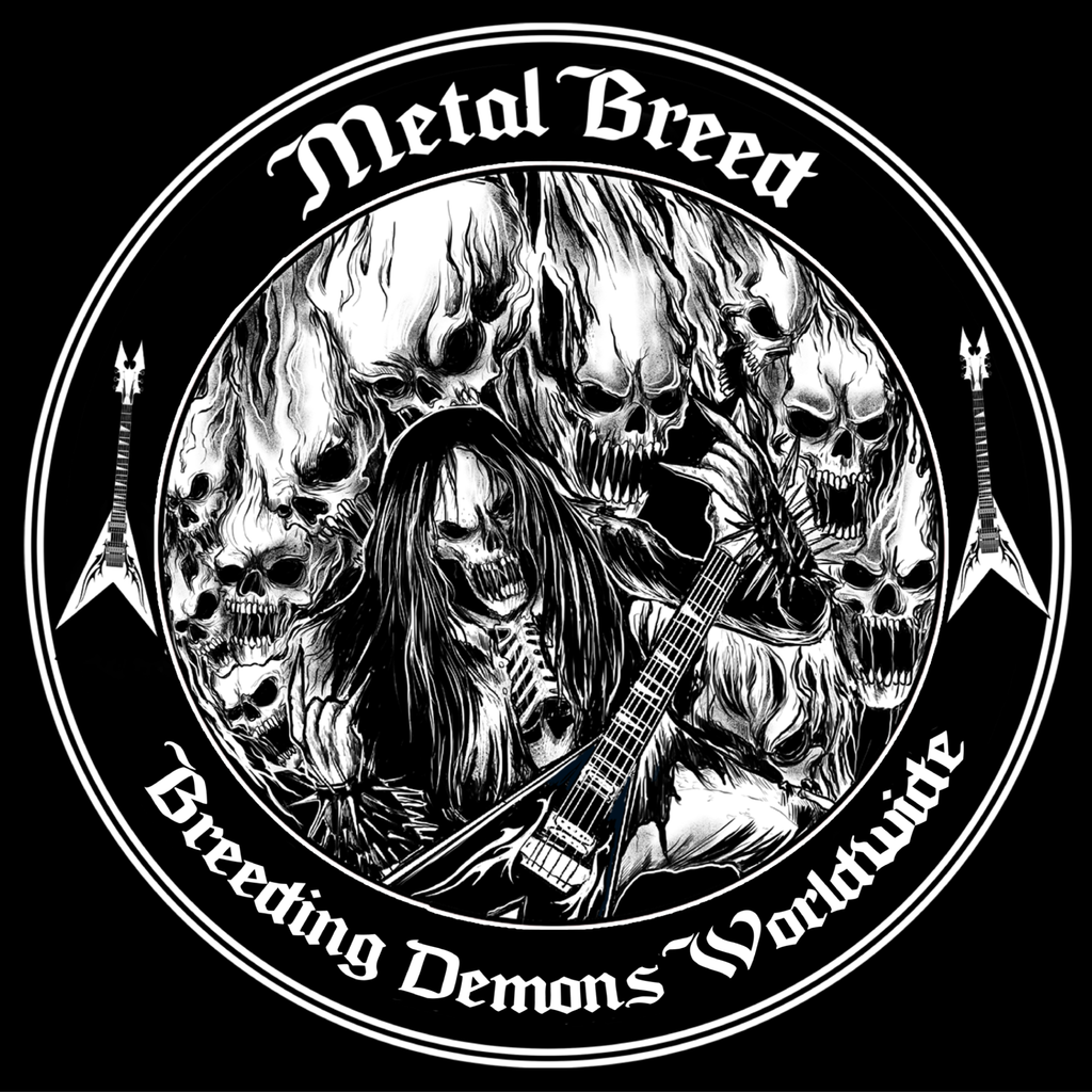 Breeding Demons Black Eye Version Black Leather White Leather Black Link Black Metal Mesh