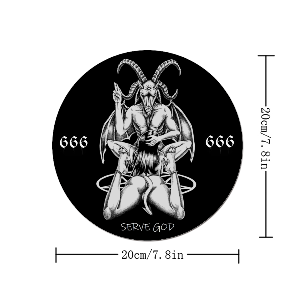 Baphomet Satanic Pentagram 666 Ultimate Bachelor Round Non-slip Waterproof Mouse Pad