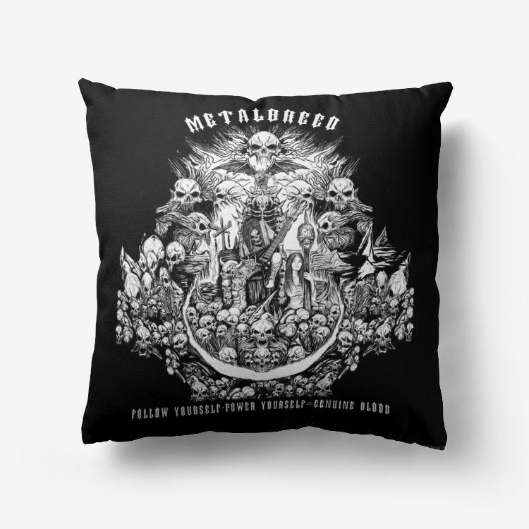 Metalbreed Throne Hypoallergenic Throw Pillow