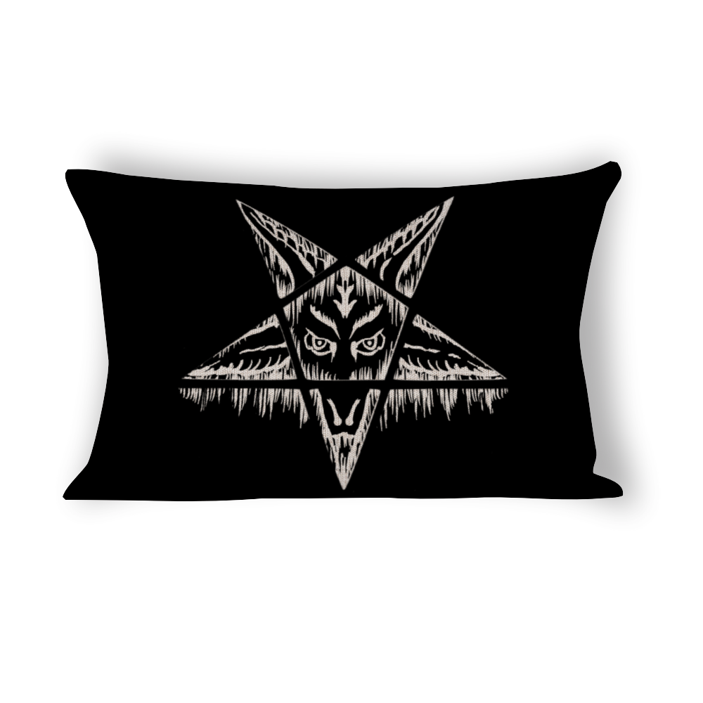 Satanic Melting Pentagram Cotton and Linen Pillowcase 1 Side Printing