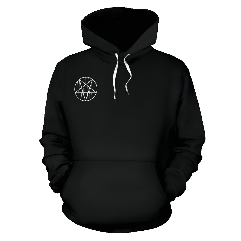 Skull Satanic Pentagram Serpent Shrine Hoodie