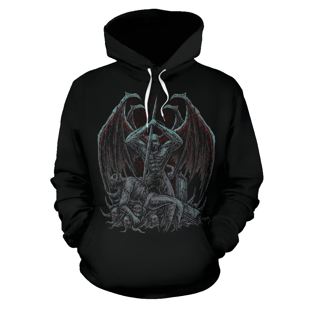 Skull Bat Wing Demon Slaying Hoodie Color Version