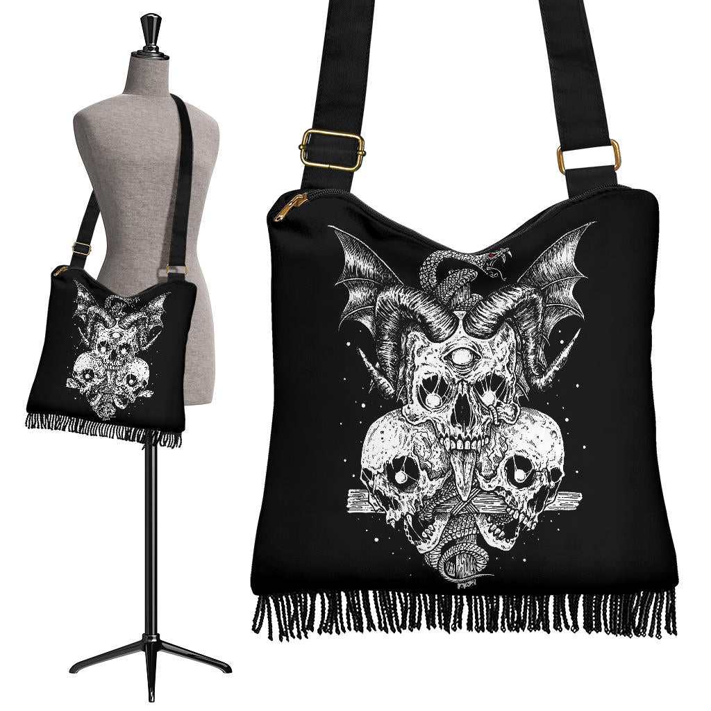 Skull Demon Serpent Women's Evening Purse Bag