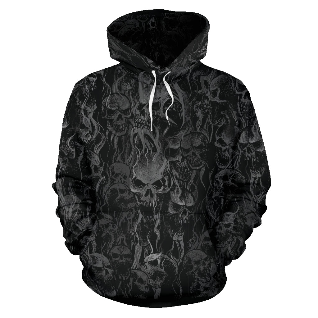 smoke skull All Over Print hoodie Dark Version