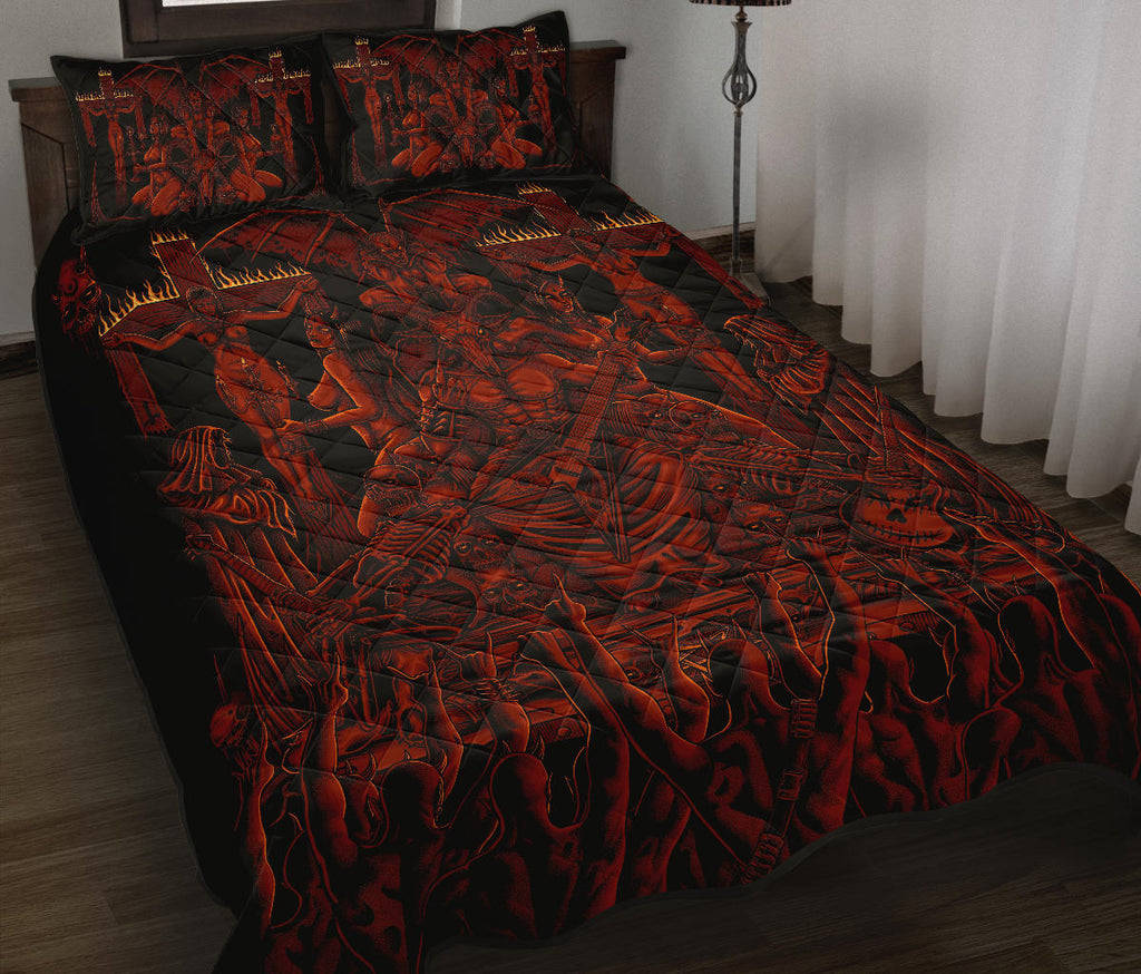 We Are Proud To Unleash The Only Real Ultimate Metalhead 3 Piece Quilt Set In The World Hellfire