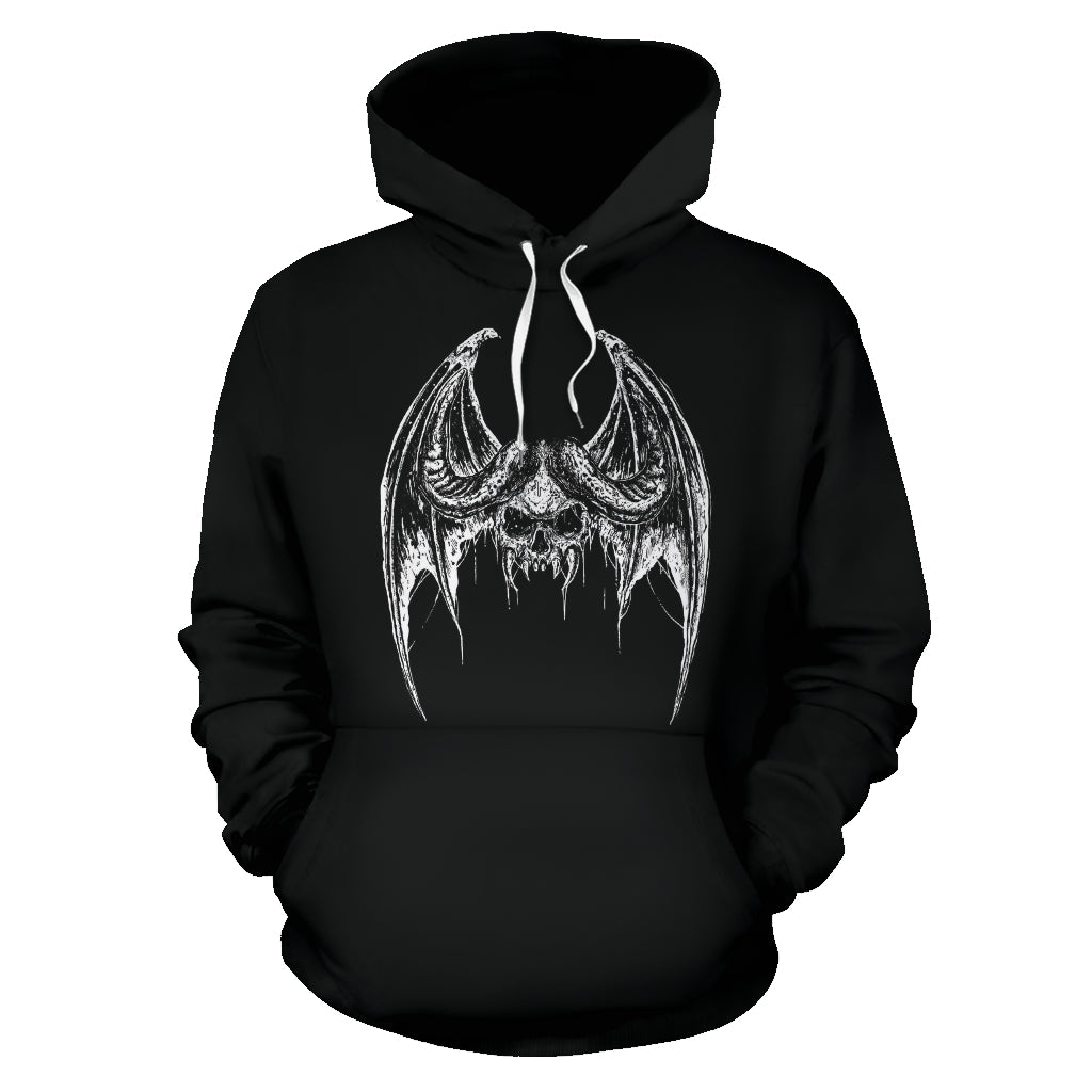 Skull Bat Wing Demon Sword Pentagram Hoodie