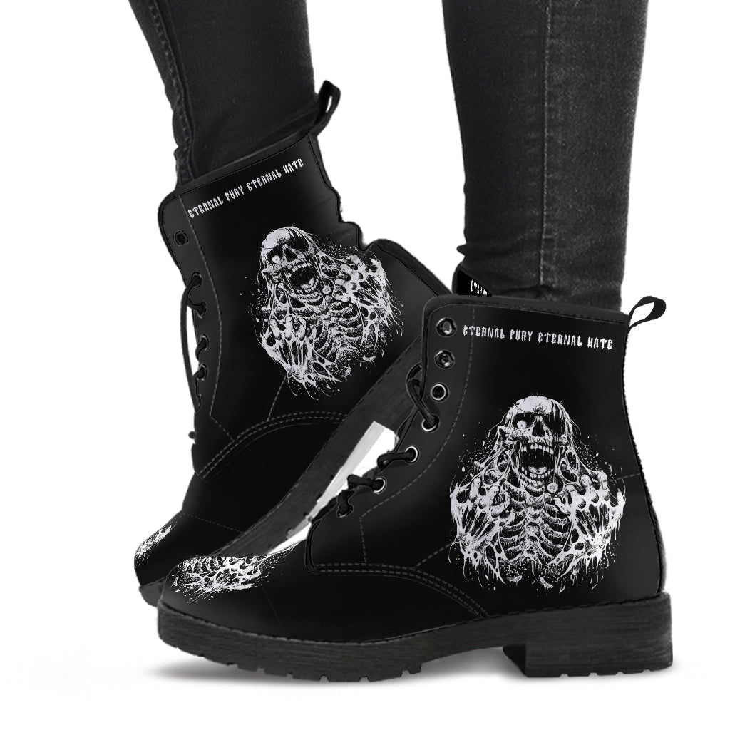 Skull Zombie Eternal Fury Leather boots