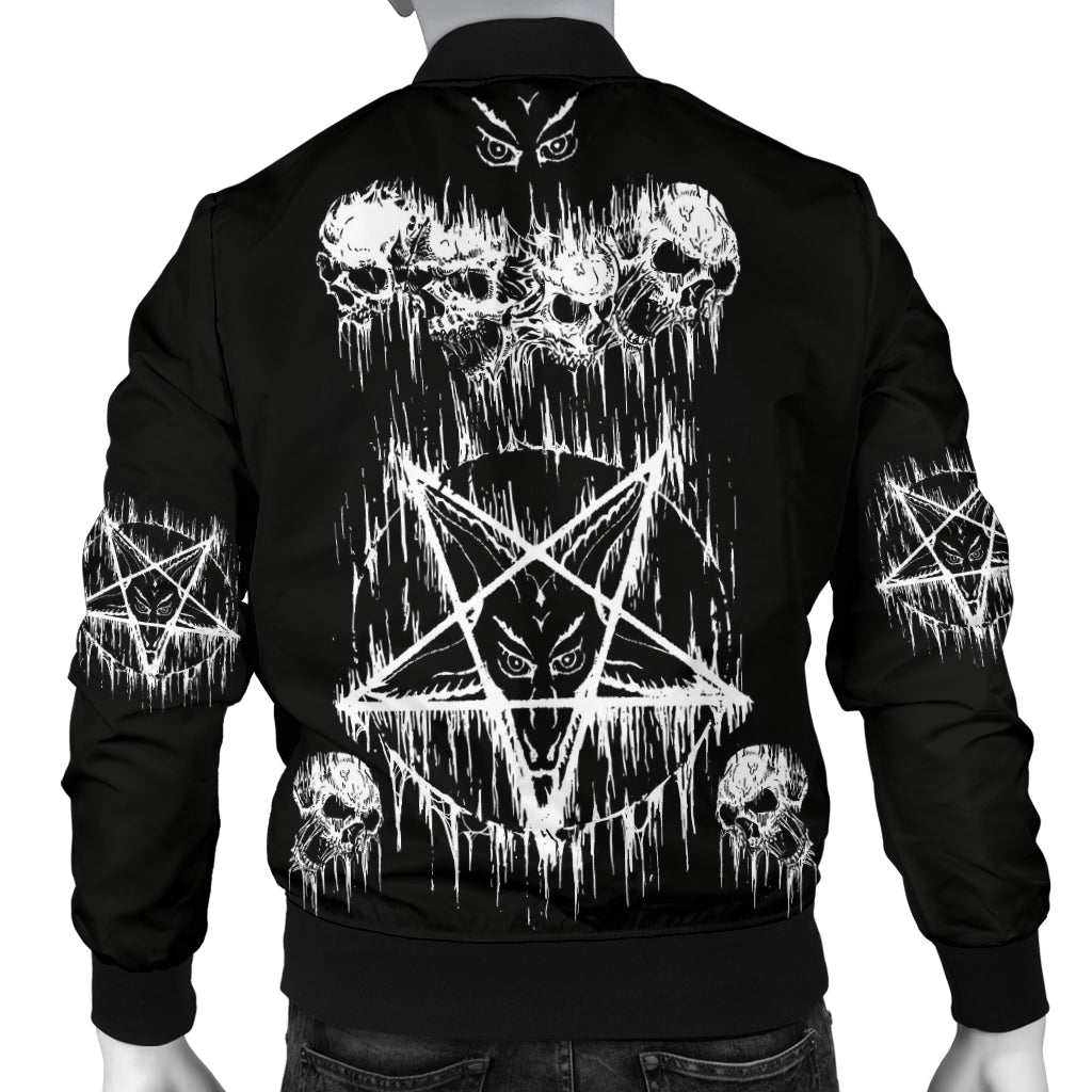 Skull Satanic Pentagram Drip Got Satan's Eyes In The Back Of My Head Jacket