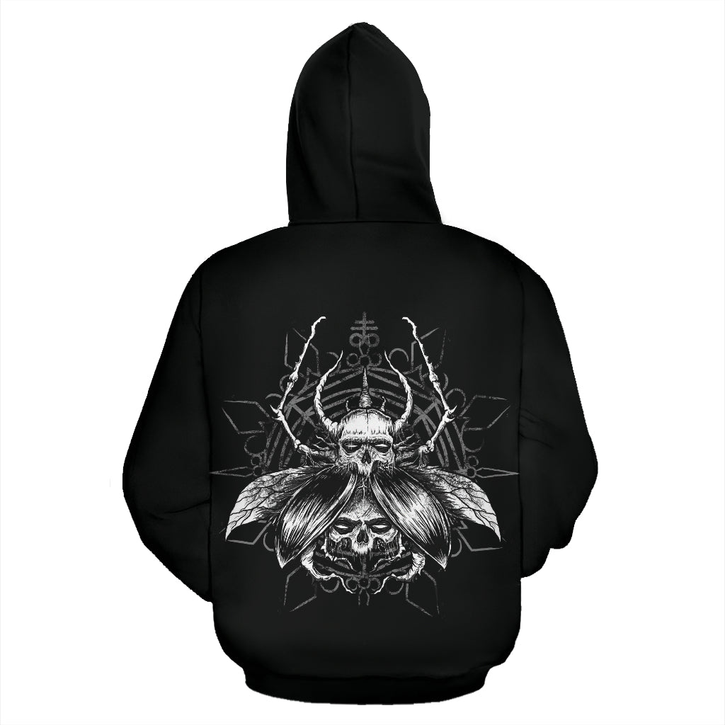 Skull Goth Satanic Fly Hoodie