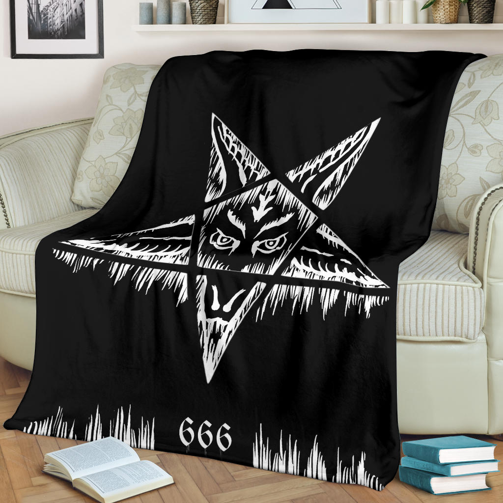 Satanic Pentagram Drip Large 666 Print