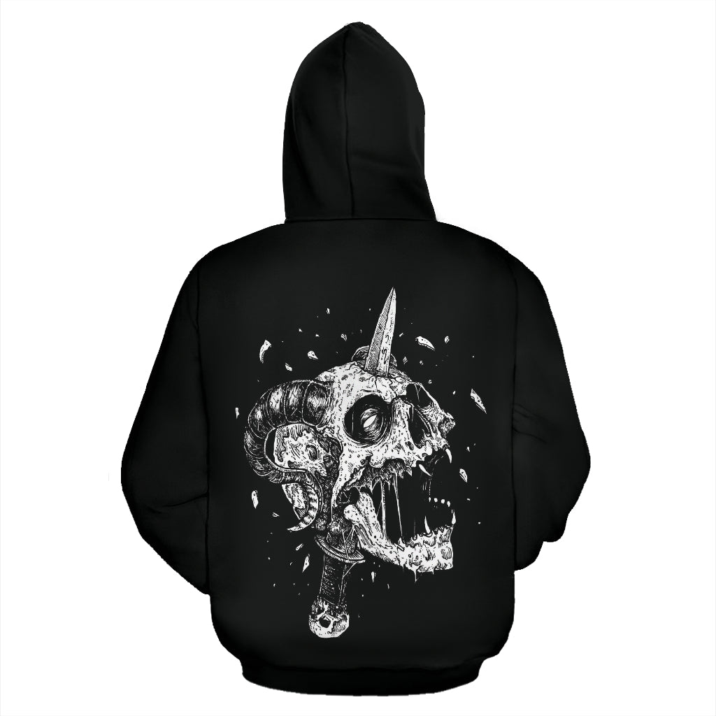 Skull Exploding Demon Dagger Hoodie