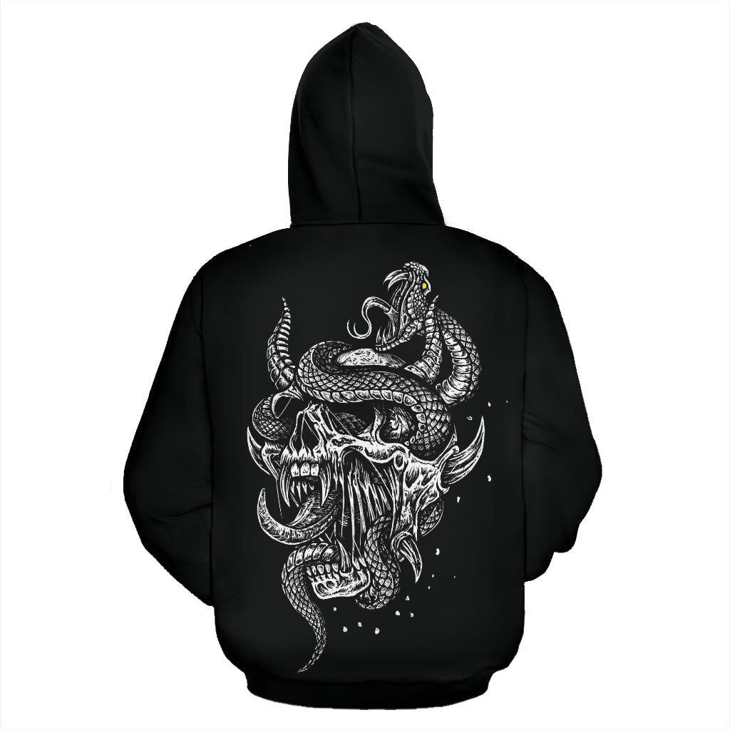 Skull Demon Glowing Eye Serpent Hoodie