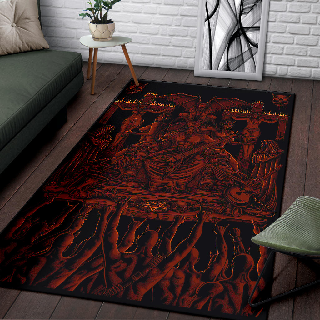 We Are Proud To Unleash The Only Real Ultimate Metalhead Area Rug In The World Hellfire
