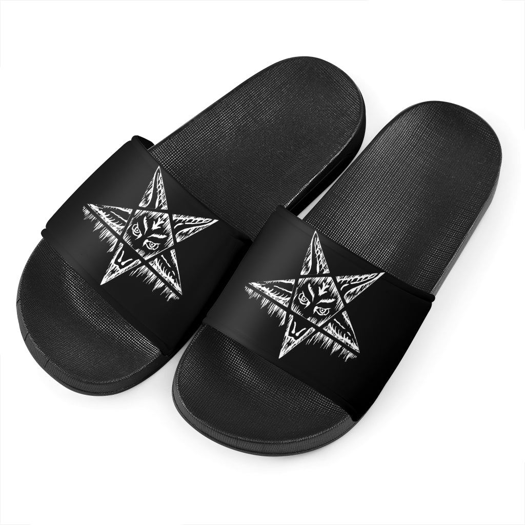 Satanic Pentagram Slippers