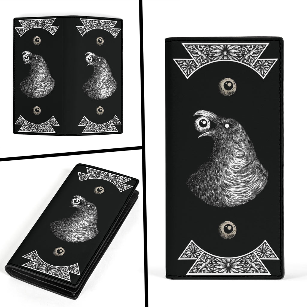 Gothic Crow Eye Occult Women's Handcrafted  Leather Wallet
