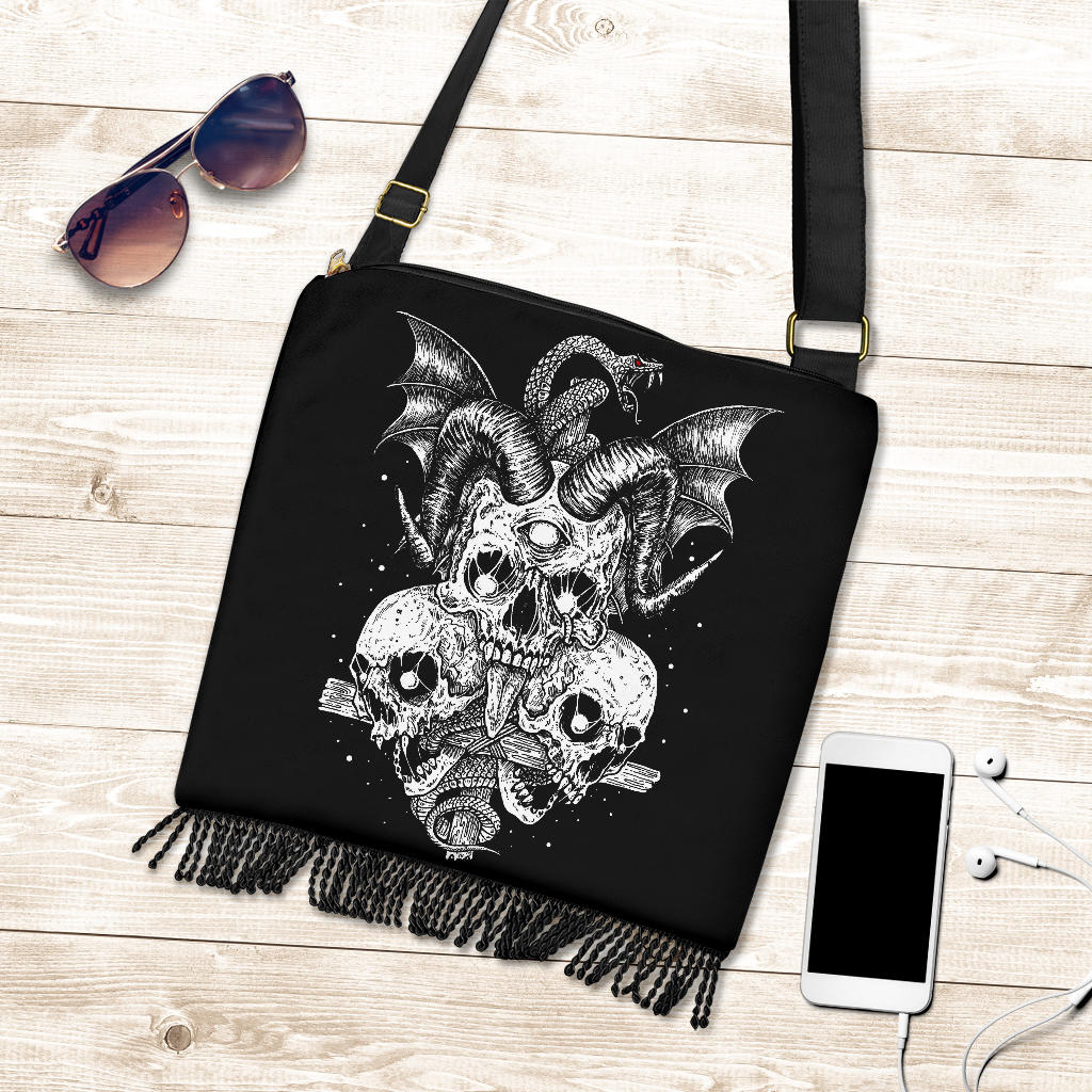 Skull Demon Serpent Women's Evening Purse Bag