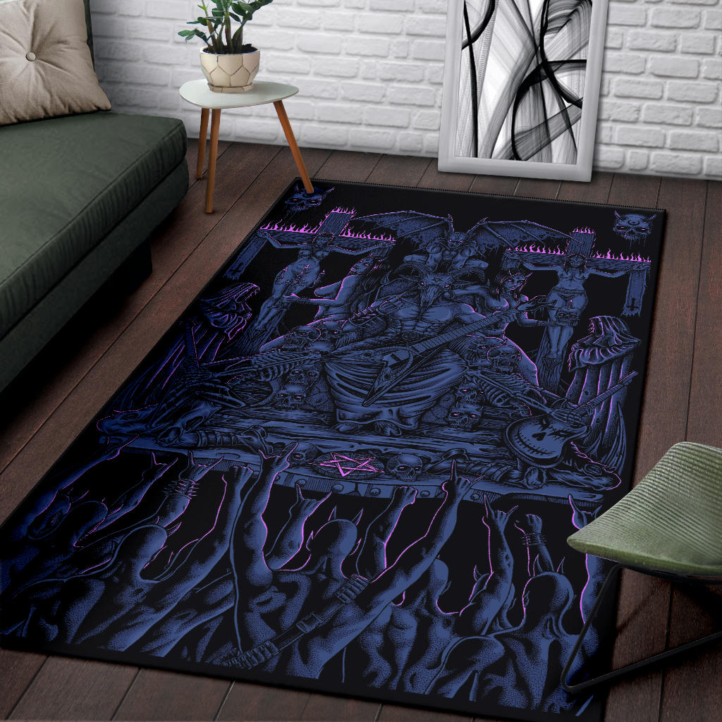 We Are Proud To Unleash The Only Real Ultimate Metalhead Area Rug In The World Sexy Blue Pink