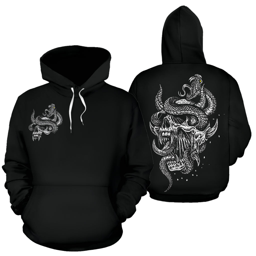 Skull Demon Glowing Eye Serpent Hoodie