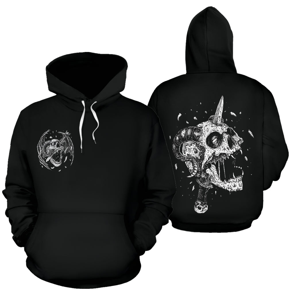 Skull Exploding Demon Dagger Hoodie