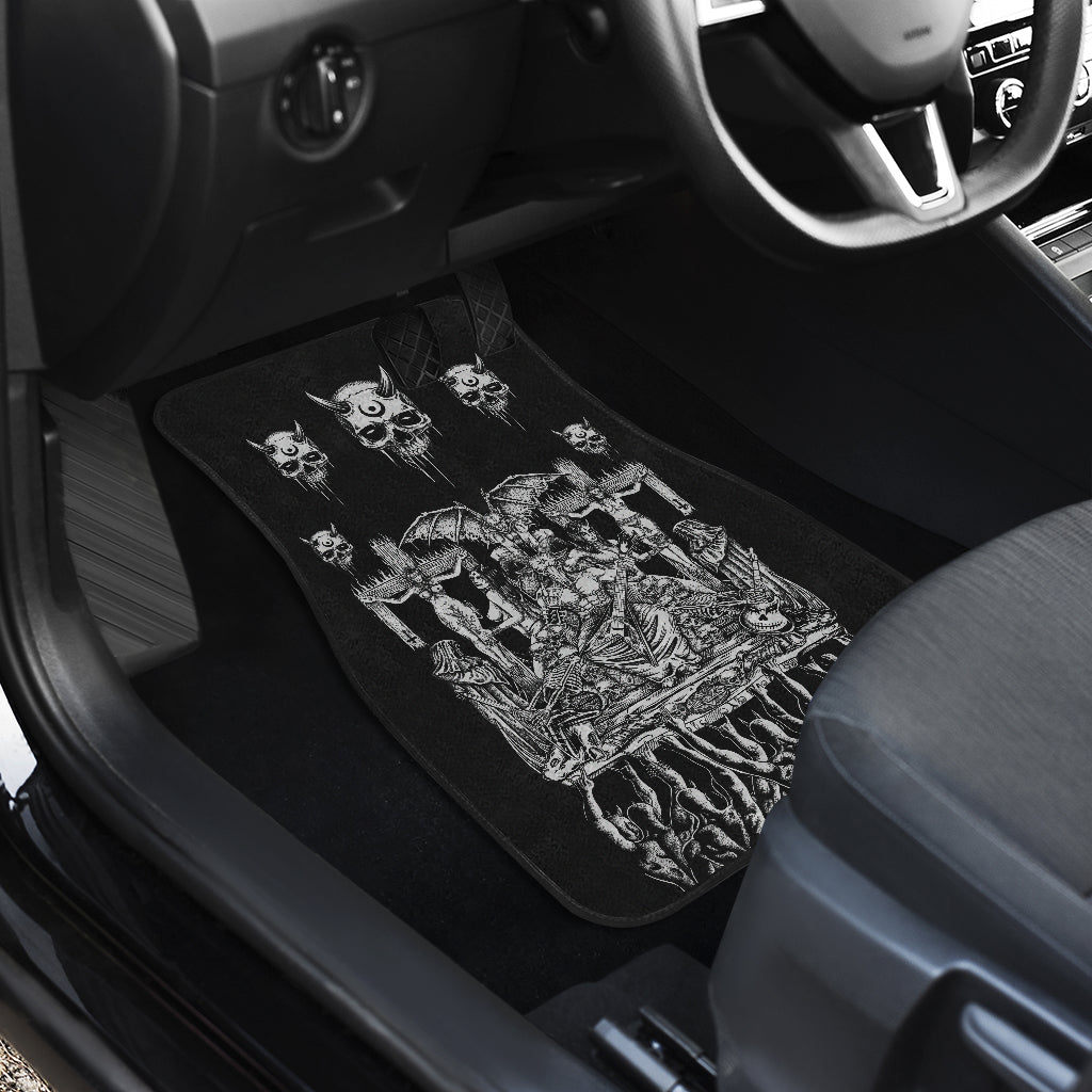 We Are Proud To Unleash The Only Real Ultimate Metalhead Front And Back Car Mats  In The World Black And White