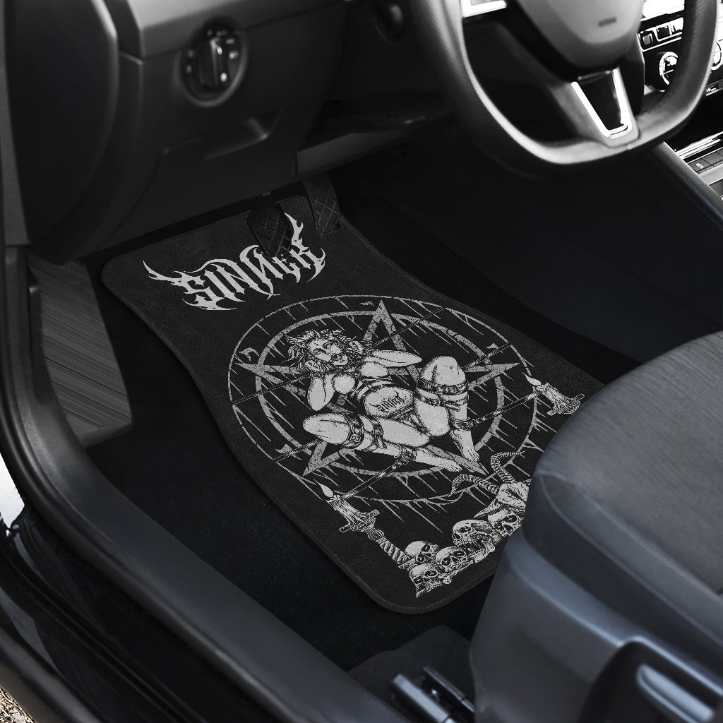 Satanic Pentagram Demon Chained To Sin And Lovin It Car Floor Mats Set Of 2