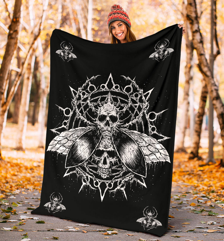 Skull Goth Fly Part 2 Blanket