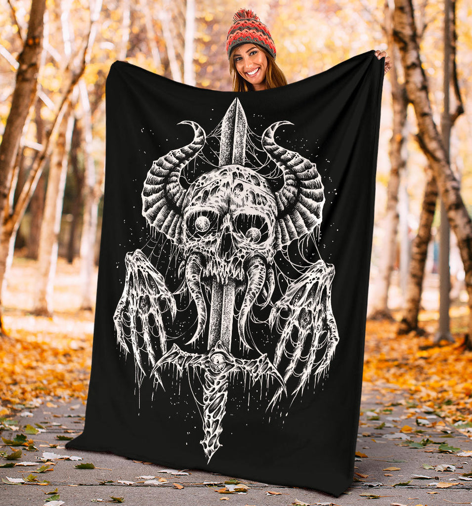 Skull Demon Sword Blanket