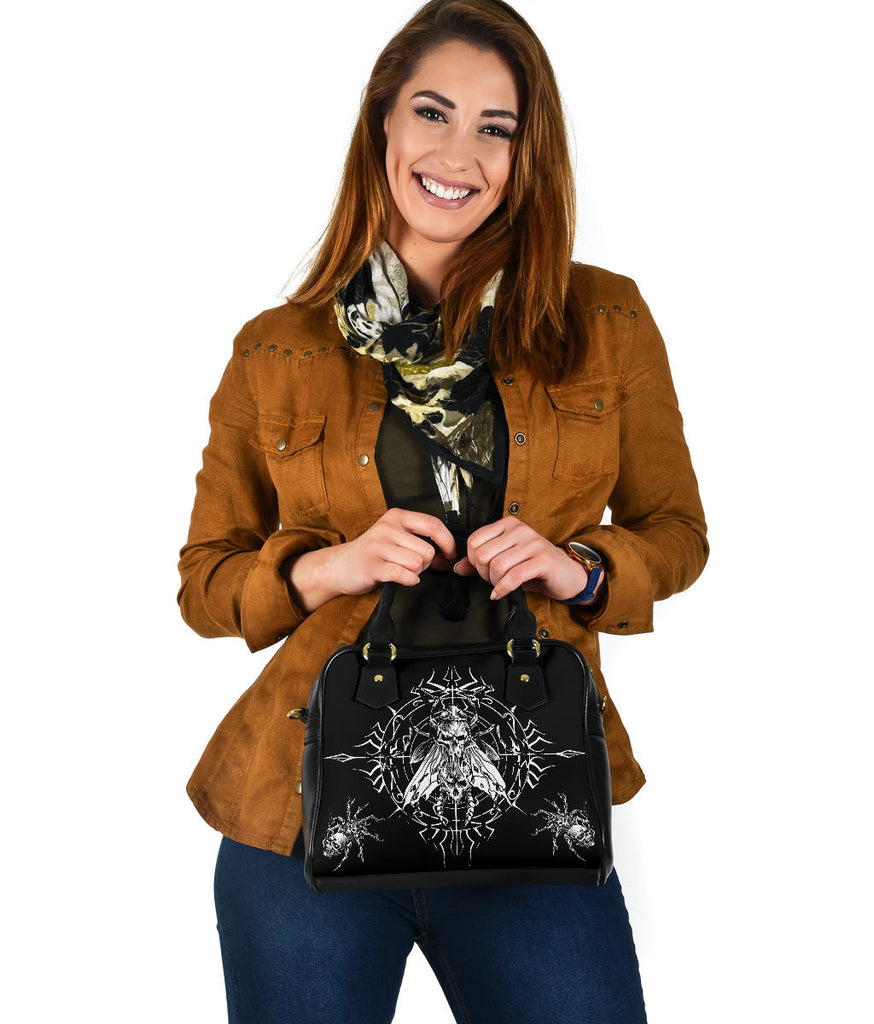 Skull Goth Evil Spider Fly Women's Handbag Purse