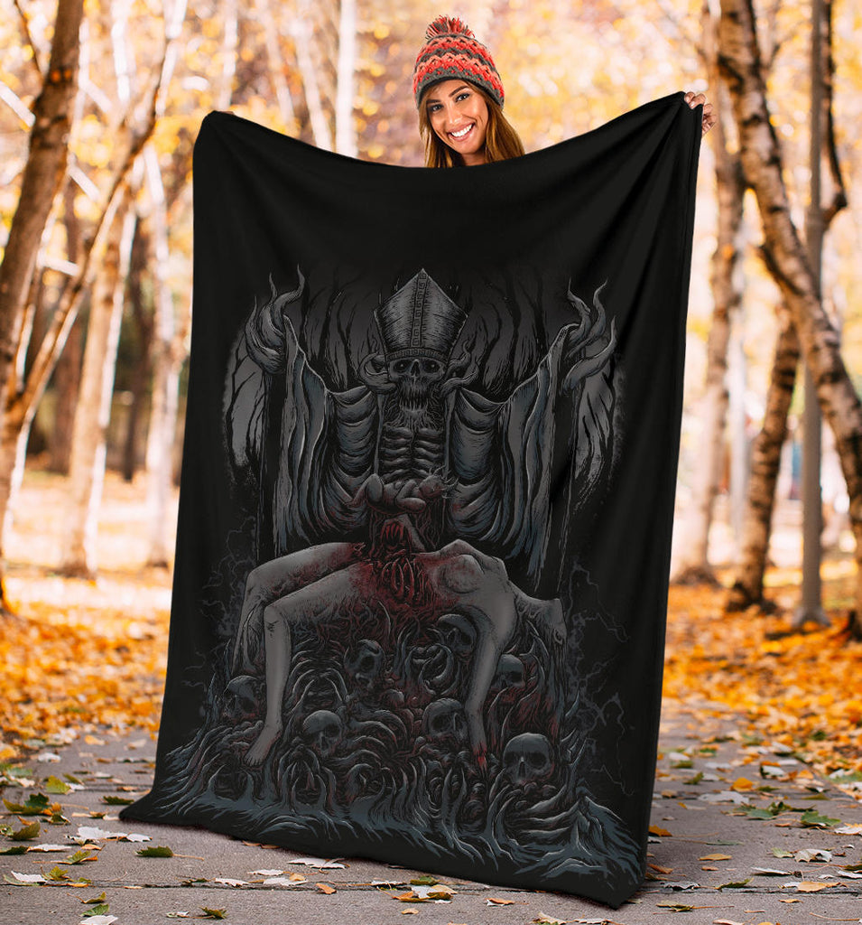 Skull Doom Priest Sacrifice Blanket