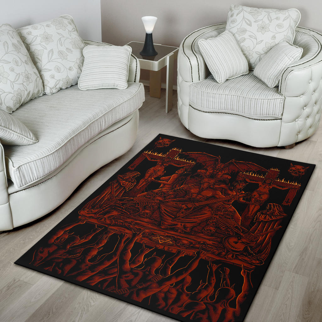 We Are Proud To Unleash The Only Real Ultimate Metalhead Area Rug In The World Hellfire