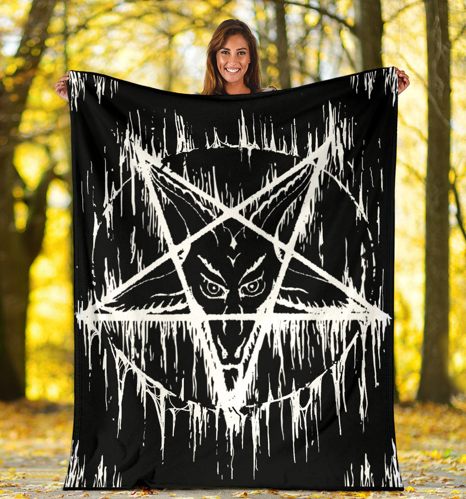Satanic Inverted Melting Pentagram Blanket
