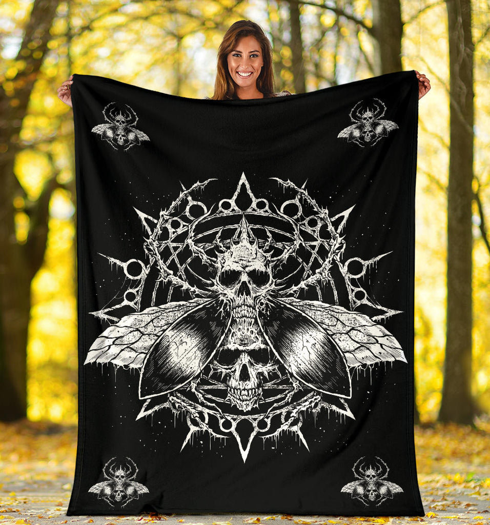 Skull Goth Fly Part 2 Blanket