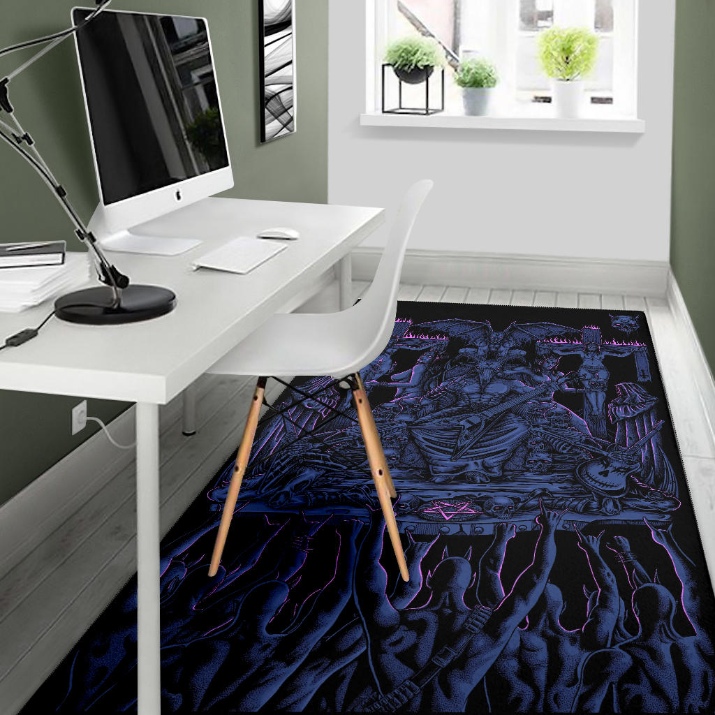 We Are Proud To Unleash The Only Real Ultimate Metalhead Area Rug In The World Sexy Blue Pink