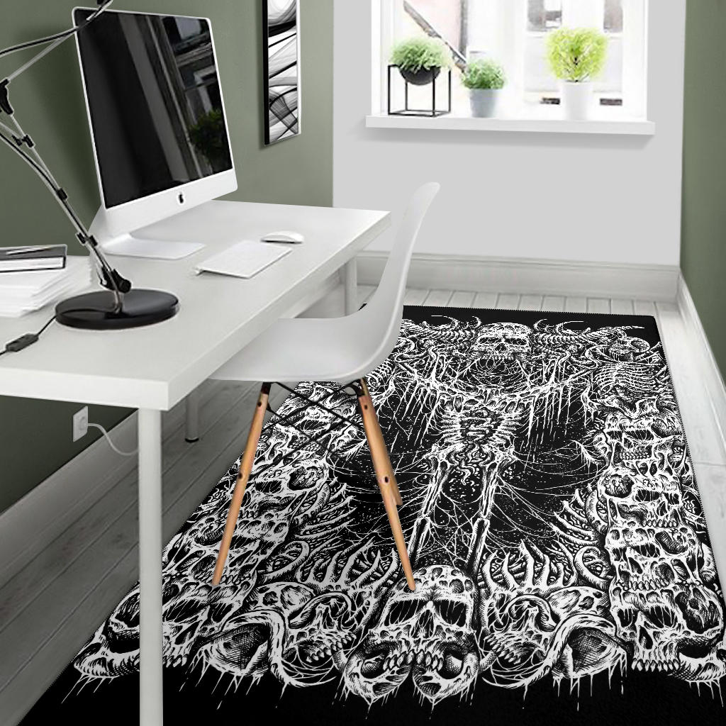 Skull Demon New Large Print  Headless Skeleton  Area Rug