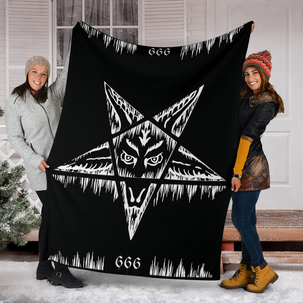 Satanic Pentagram Drip Large 666 Print