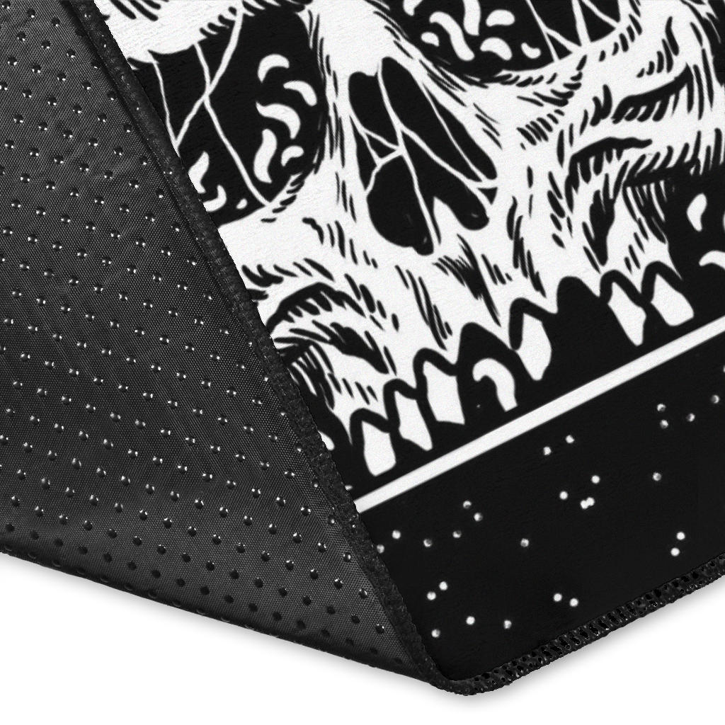 Skull Satanic Cross Large Print Version Area Rug