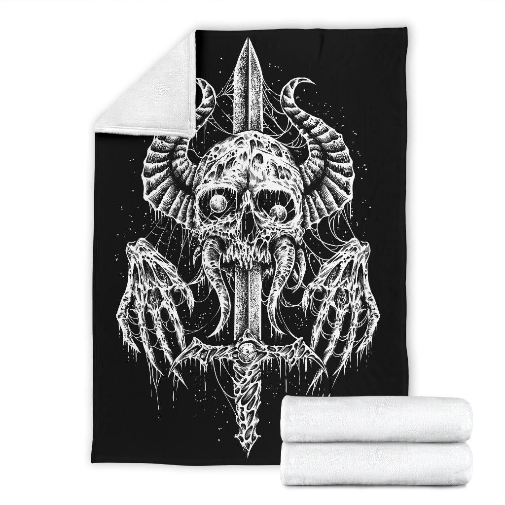 Skull Demon Sword Blanket