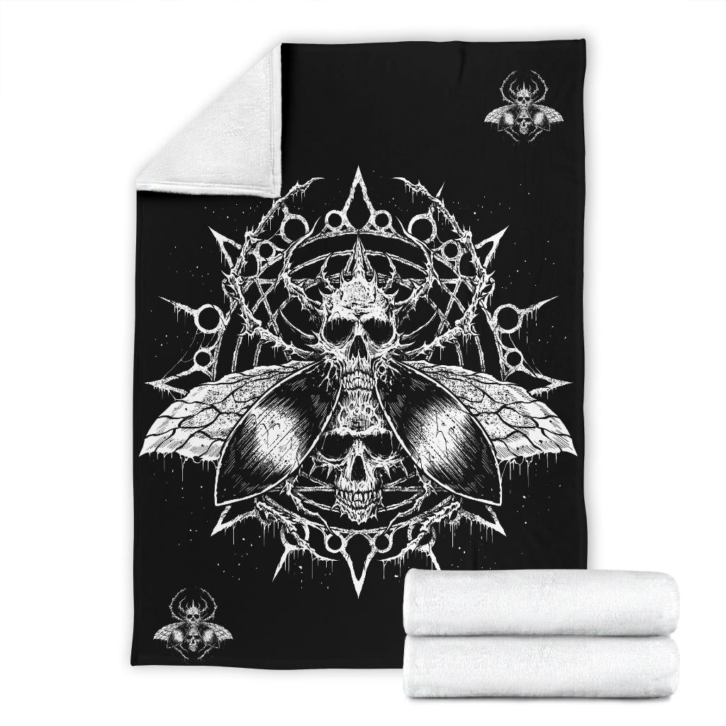 Skull Goth Fly Part 2 Blanket