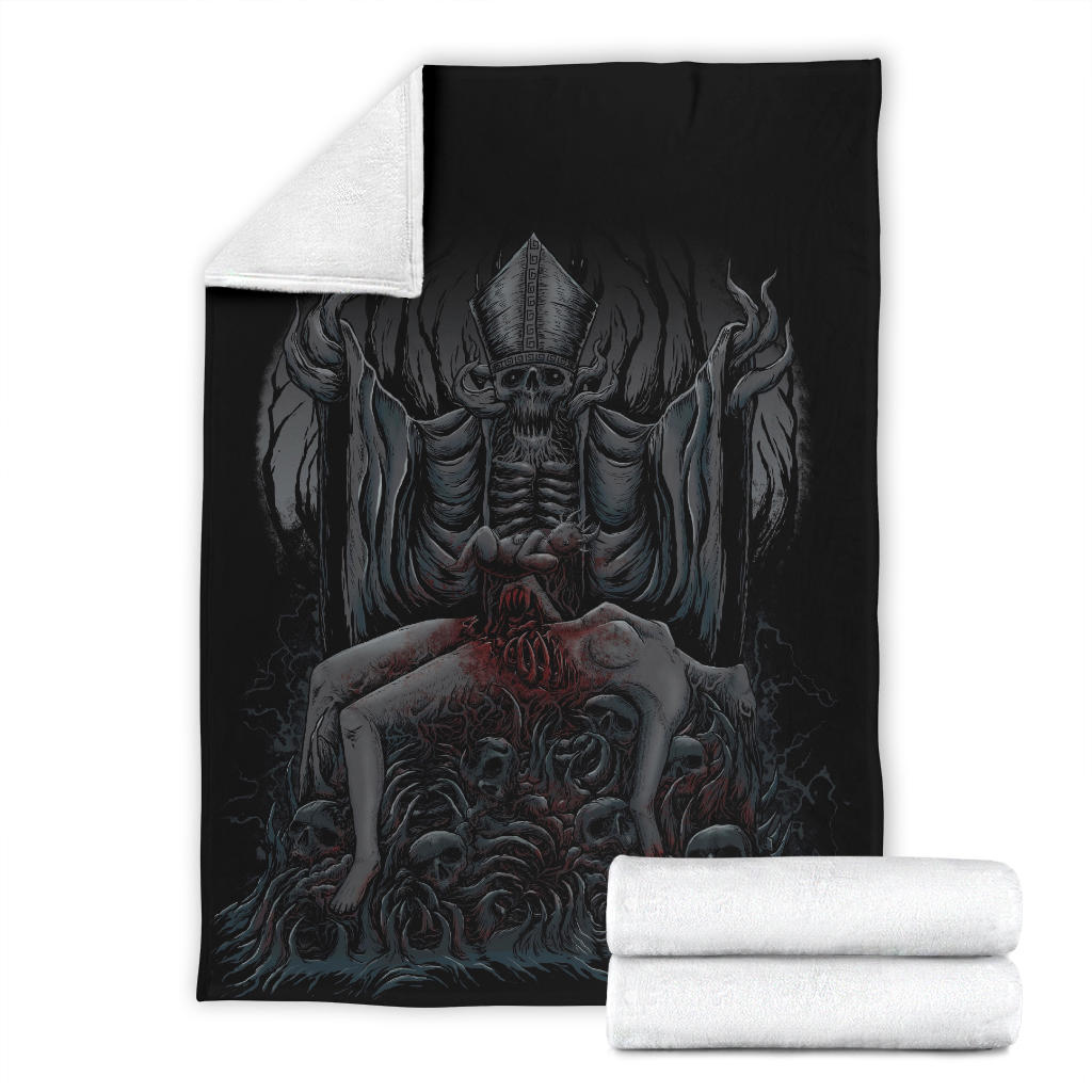Skull Doom Priest Sacrifice Blanket