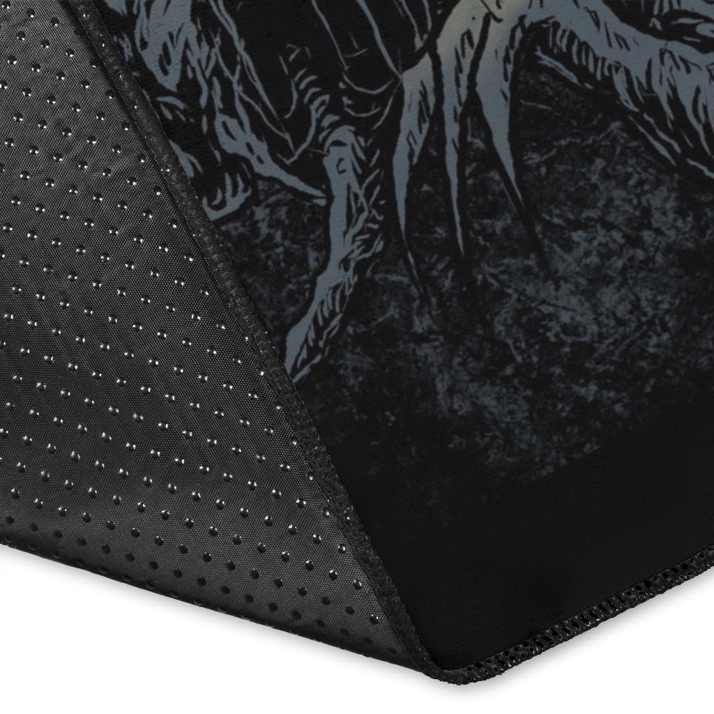 Skull Skeleton Demon Octopus Satanic Pentagram Area Rug Night Blue Version